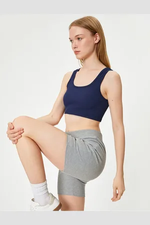 Koton Sports Biker Tights High Waist Slogan Printed Slim Fit