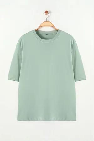 Trendyol Dark Mint Oversize/Wide Cut 100% T-Shirt