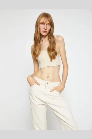 Koton Strapless Bustier Linen Blend