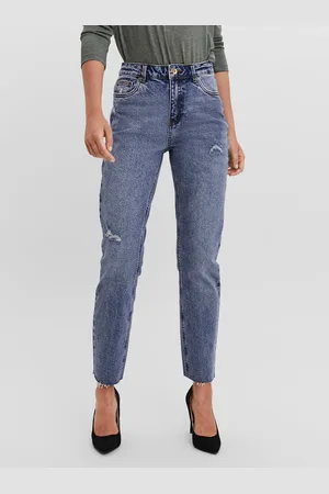 VERO MODA Modré straight fit džíny Brenda - Dámské