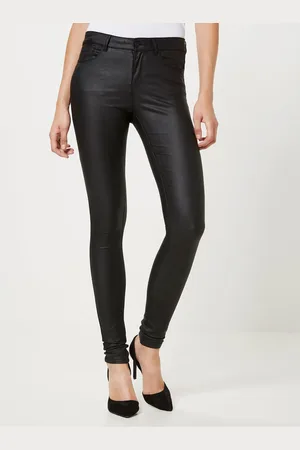 VERO MODA Černé slim fit kalhoty Seven - Dámské