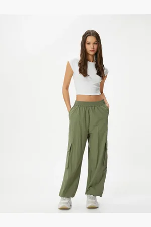 Koton Parachute Trousers Cargo Pocket Standard Waist Jogger Elastic Leg