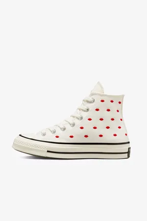 Converse Bílé dámské vzorované kotníkové tenisky Chuck 70 - Dámské