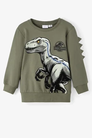 NAME IT Khaki klučičí mikina Jairi Jurassic - Kluci
