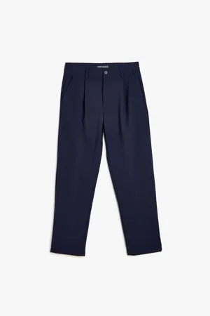 Koton Buttoned Chino Pocket Detail Palazzo Loose Fabric Trousers
