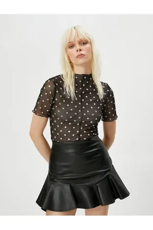 Koton Tulle Transparent Short Sleeve T-Shirt