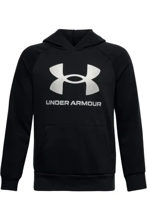 Under Armour Chlapecká mikina RIVAL FLEECE HOODIE black XS