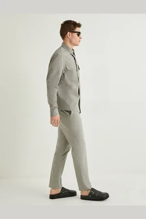 Koton Fabric Trousers Buttoned Chino Pocket Detail