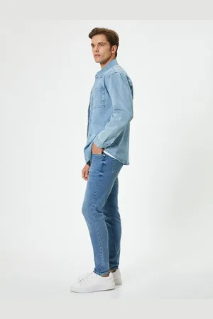 Koton Skinny Fit Buttoned Regular Waist Jeans - Michael Jean