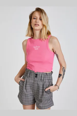 Tally Weijl Růžový dámský cropped top - Dámské