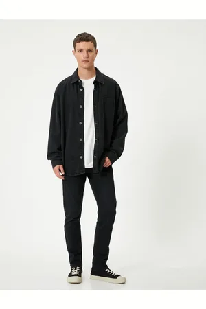 Koton Buttoned Standard Waist Slim Fit Jeans - Brad Jean