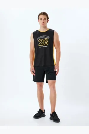 Koton Sports Tank Top Slogan Printed Piping Crew Neck Sleeveless