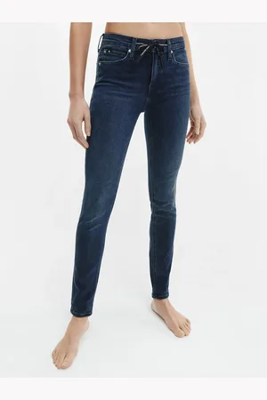 Calvin Klein Tmavě modré dámské skinny fit džíny Jeans - Dámské