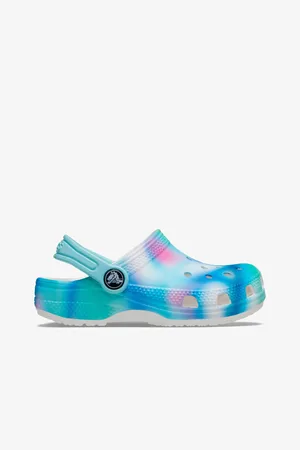 Crocs Modré vzorované holčičí pantofle - Holky