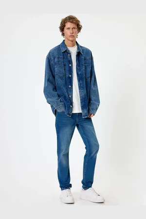 Koton Buttoned Standard Waist Slim Fit Jeans - Brad Jean