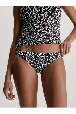 Calvin Klein Černý dámský vzorovaný spodní díl plavek Underwear - Dámské