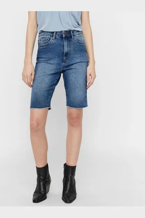 VERO MODA Modré džínové kraťasy Loa - Dámské