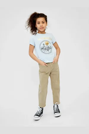 NAME IT Béžové manšestrové holčičí kalhoty Bella - unisex