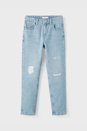 NAME IT Světle modré holčičí slim fit džíny s potrhaným efektem Rose - Holky