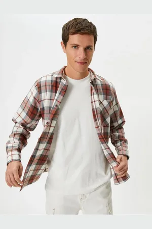 Koton Lumberjack Shirt Pocket Detailed Classic Collar Buttoned Long Sleeve