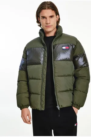 Tommy Hilfiger Tommy Jeans Jacket - TJM TONAL COLORBLOCK PUFFER green