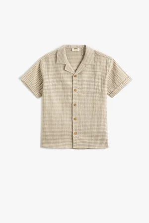Koton Short Sleeve Shirt Single Pocket Buttoned