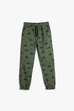 Koton Dinosaur Sweatpants Tie Waist Raised Cotton