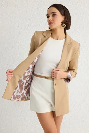 Trendyol Cream Blazer Jacket