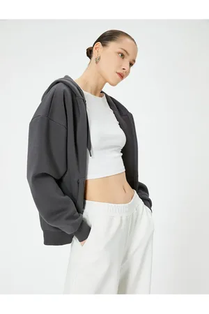 Koton Oversize Hooded Kangaroo Pocket Sweatshirt