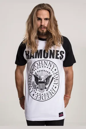 Merchcode Ramones Circle Raglánové tričko wht/blk