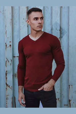 D-Street Sweter męski bordowy