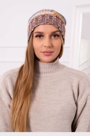Kesi Monika fleecová čepice K256 hořčicová+hnědá