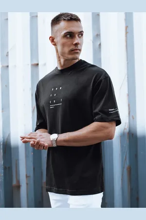 D-Street T-shirt męski z nadrukiem czarny