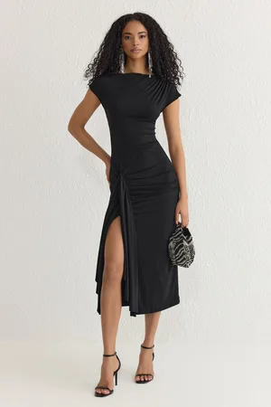Trendyol Black Bodycon Knitted Lined Dress