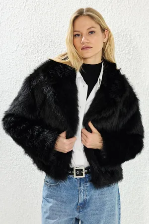 Trendyol Black Regular Fit Short Fur Coat