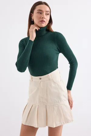 Bigdart 10311 Turtleneck Knit Sweater - Emerald Green