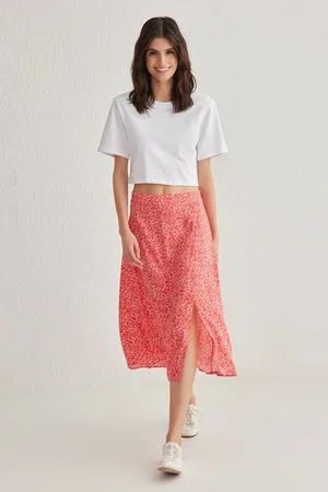 Trendyol Dámská sukně Floral Patterned