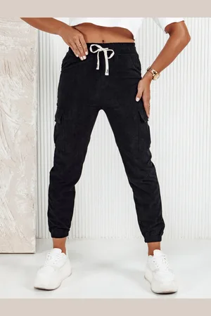 D-Street Dámské pruhované kalhoty CHICCORD black