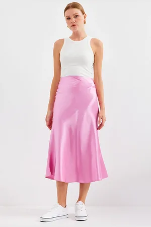 Bigdart 15806 Satin Skirt - Pink