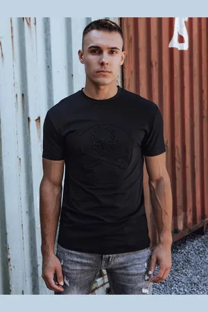 D-Street T-shirt męski z nadrukiem czarny