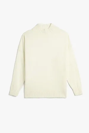 Koton High Neck Tunic Knit Long Sleeve Ribbed