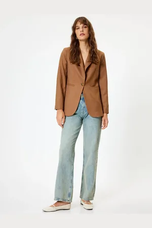 Koton Straight Leg Jeans With Buttons - Straight Jeans