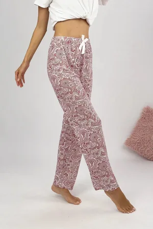 Dewberry 80156 Women Pyjama Bottom-BORDEAUX
