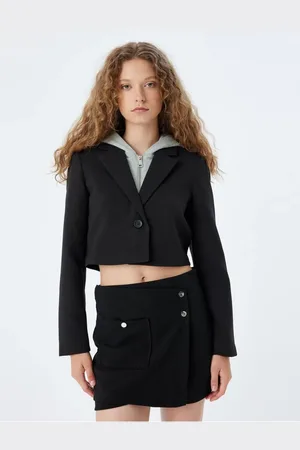 Koton Mini Shorts Skirt Snap Button Detail Pocket Slim Fit