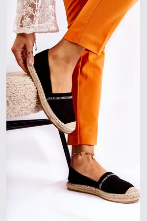 S. BARSKI Klasické dámské nazouvací espadrilky Černá Cersei