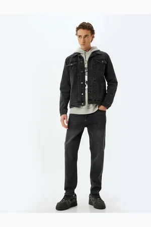 Koton Oversize Denim Jacket with Flap Pocket Detail Cotton