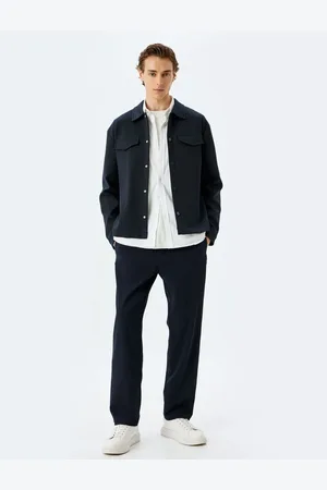 Koton Pocket Detailed Viscose Blend Buttoned Striped Tracksuit Trousers