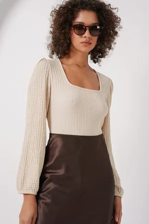 Bigdart 0442 Long Sleeve Blouse - Cream