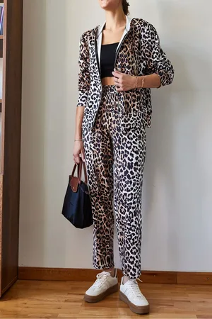 Bianco Lucci Leopard Print Bottom-Top Suit Mbms052
