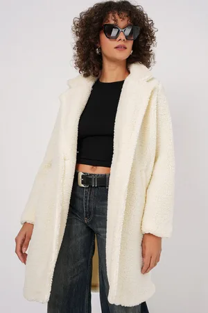 Bigdart 9148 Oversize Plush Coat - Ecru